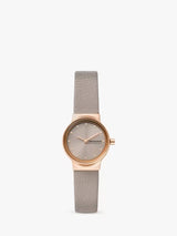 Skagen SKW3005 Women's Freja Eco Leather Strap 26mm Watch - Brown/Rose Gold