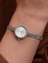Olivia Burton 24000278 Womens Mesh Analogue Bracelet Wristwatch 20mm Silver