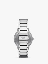 Emporio Armani AR11310 43mm Men's Date Bracelet Strap Watch Silver/Black