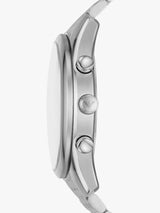 Emporio Armani AR1581 Mens Chronograph 41mm Bracelet Wristwatch Silver/Green
