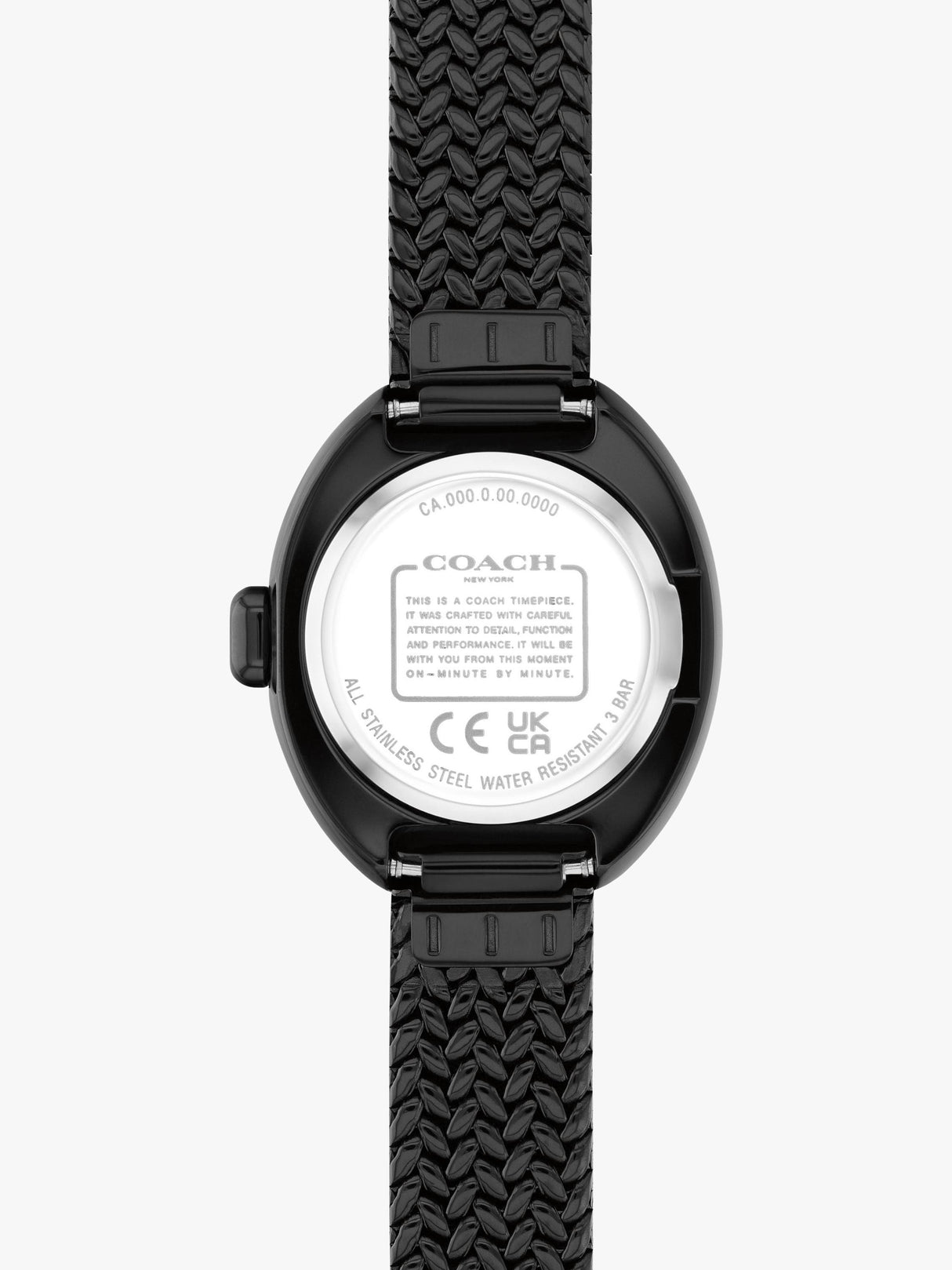Coach 14504569 Women's 22mm Mesh Bracelet Stainless Steel Watch 3ATM - Black