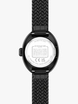 Coach 14504569 Women's 22mm Mesh Bracelet Stainless Steel Watch 3ATM - Black