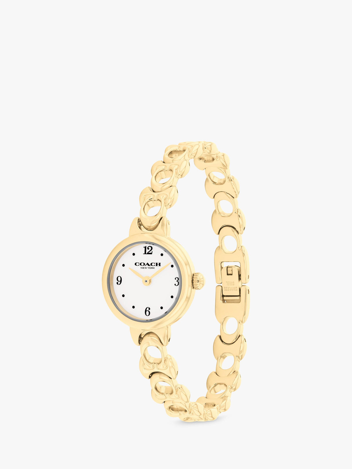 Coach 14504650 Women's 22mm Round Stainless Steel Bracelet Strap Watch Gold
