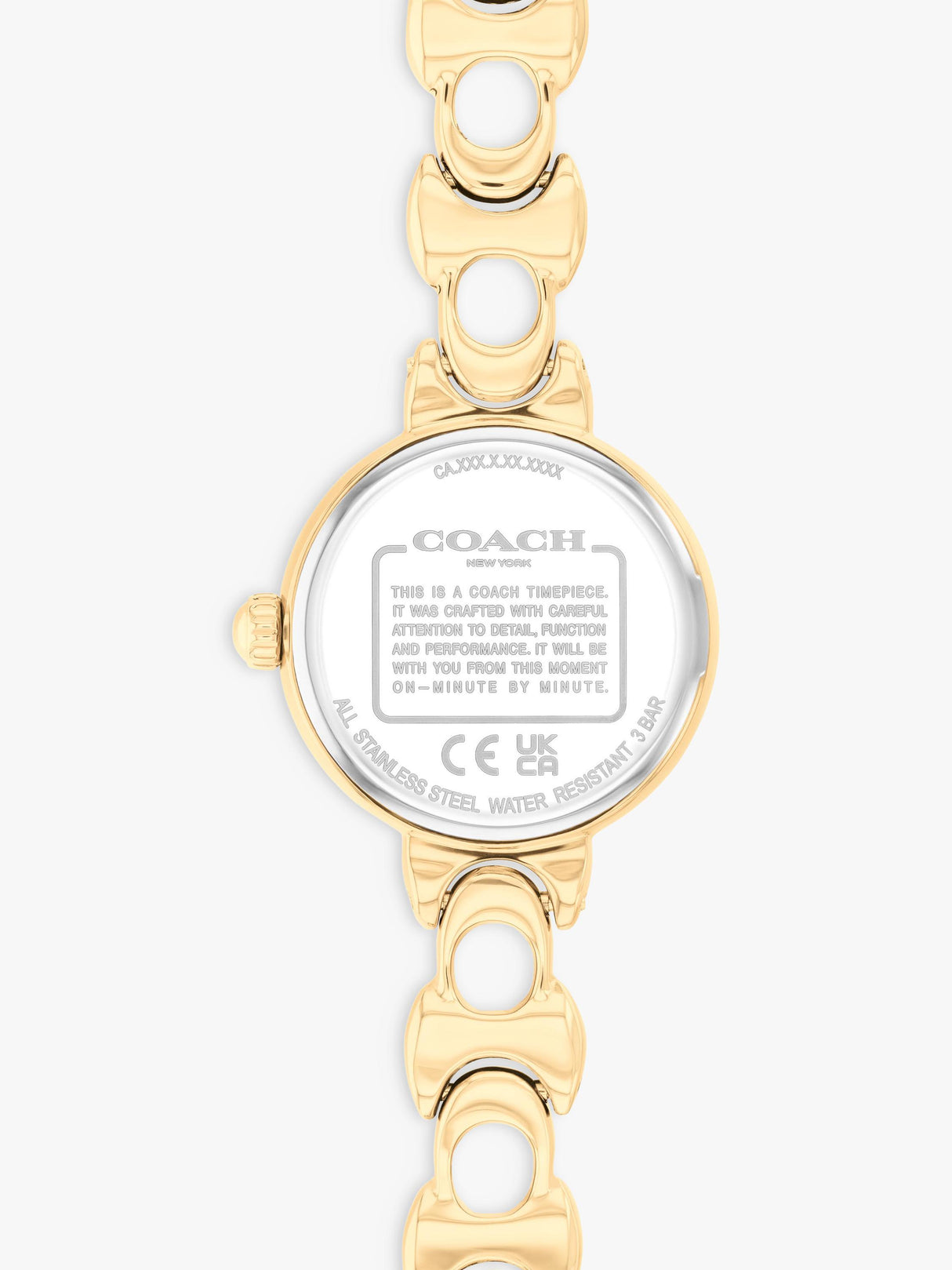 Coach 14504650 Women's 22mm Round Stainless Steel Bracelet Strap Watch Gold