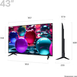 LG 43UA73006LA UA73 43in 4K Ultra HD HDR Smart LED TV webOS 2025 - Black