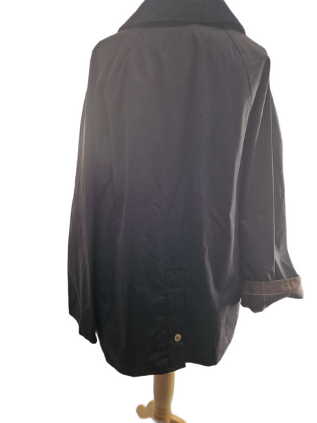 Barbour Luella Women's Collared Waxed Cotton Zip Jacket - Black - UK 8