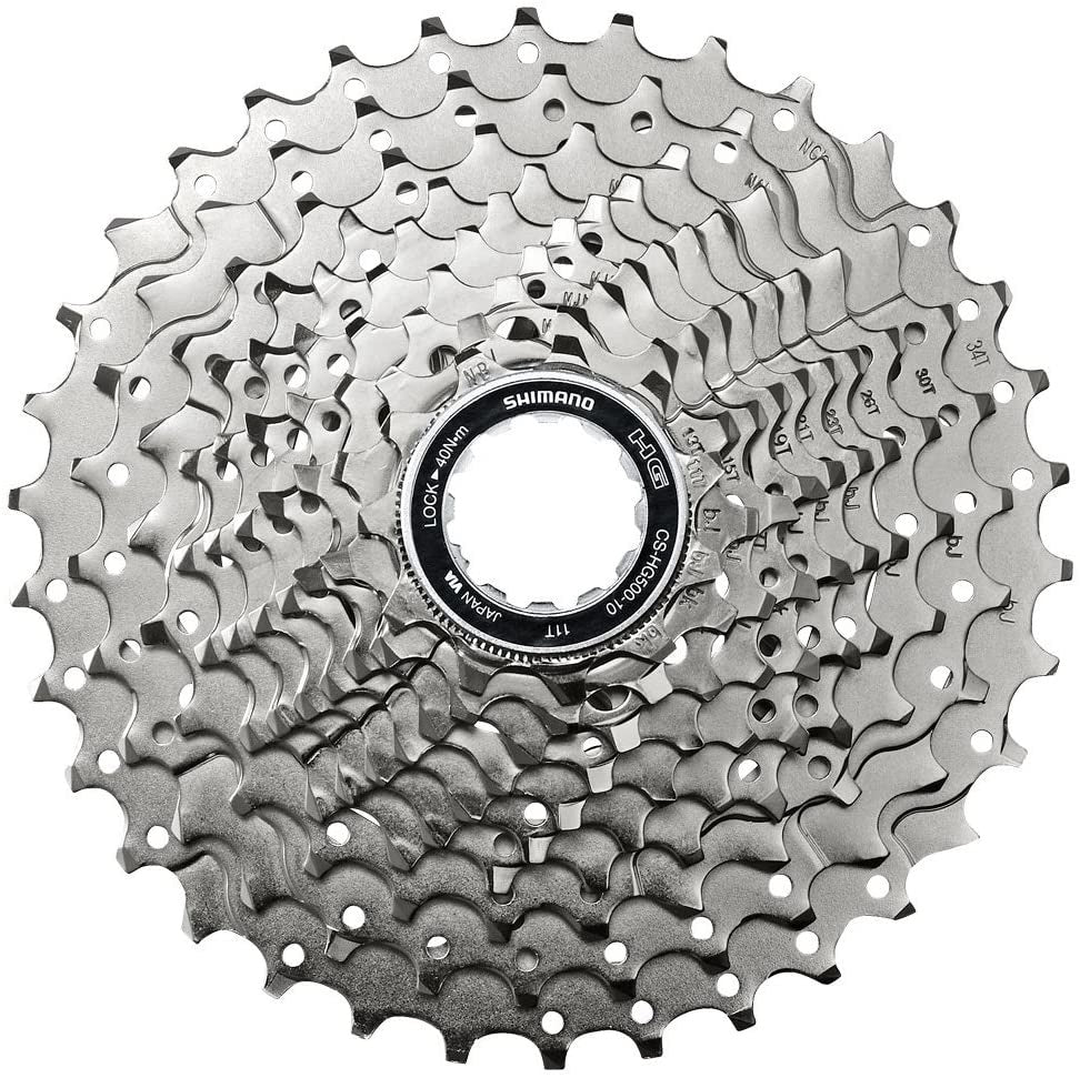 Shimano CS-HG500 10 Speed 11-34T Road Bike Cassette - Silver