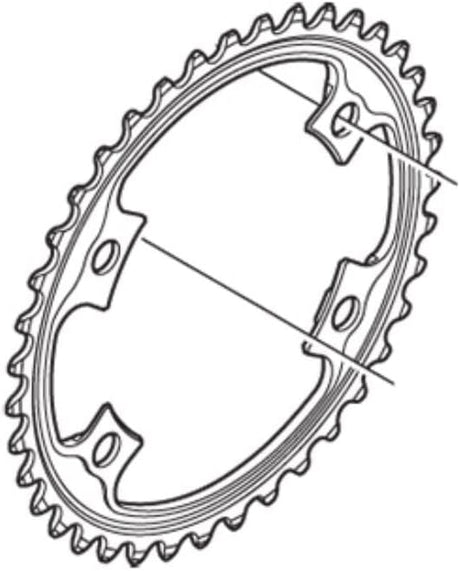 Shimano Ultegra FC-R8000 11 Speed 34T Chainring For 50-34T Crankset - Black