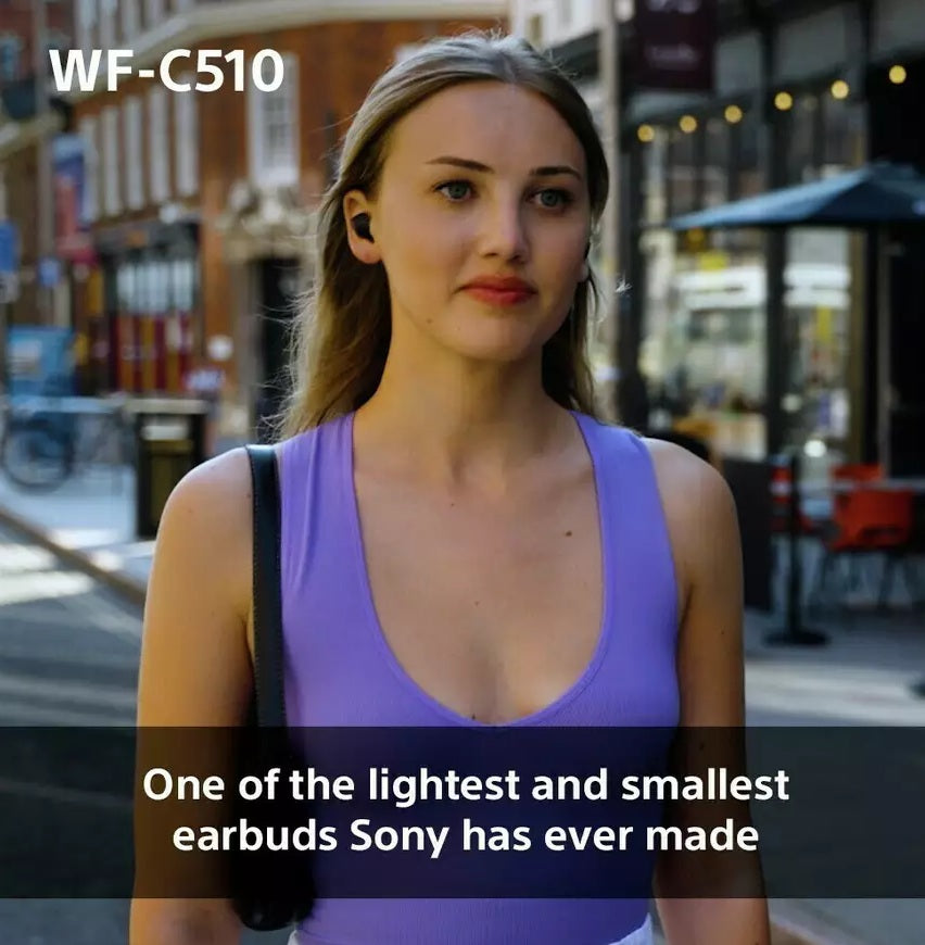 Sony WF-C510 Splashproof Quick Charging Wireless Bluetooth Earbuds - Black
