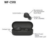 Sony WF-C510 Splashproof Quick Charging Wireless Bluetooth Earbuds - Black