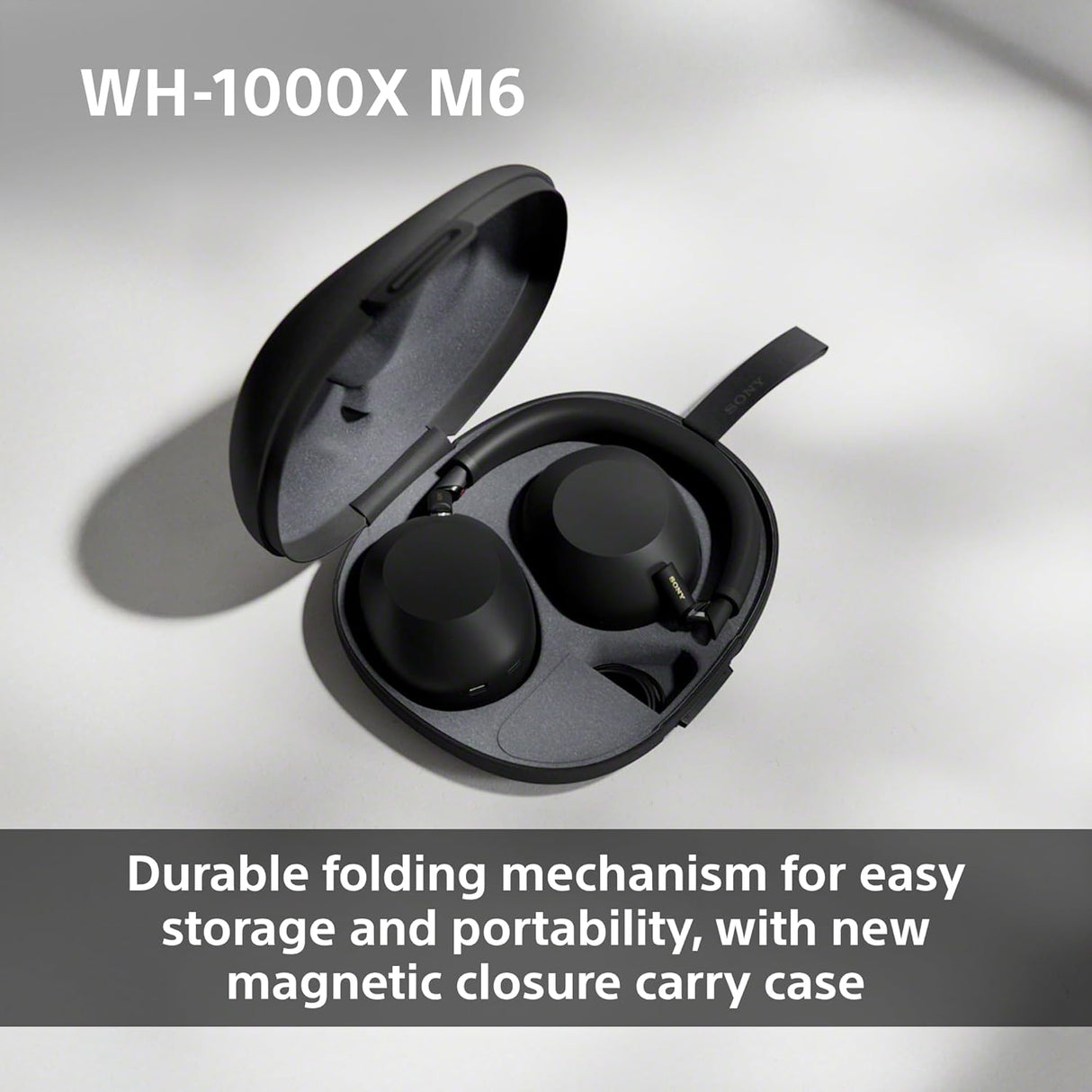 Sony WH-1000XM6 Wireless Over-Ear Foldable Noise-Cancelling Headphones Black
