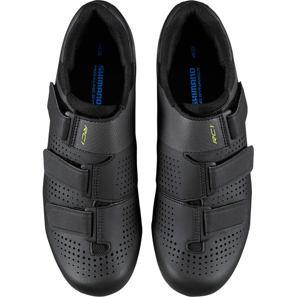 Shimano RC100 SPD-SL Mens Straps Synthetic Road Cycling Shoes Size 44 Black