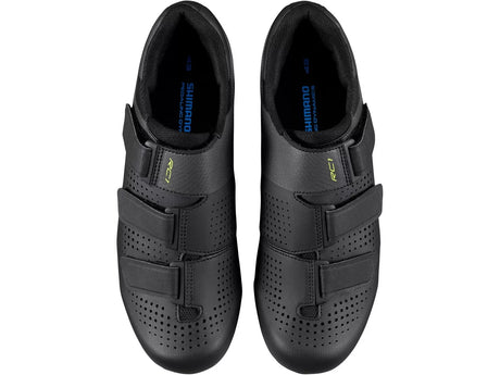 Shimano RC1 Unisex 3-Strap Road Lightweight Cycling Shoes - Black - EU 43