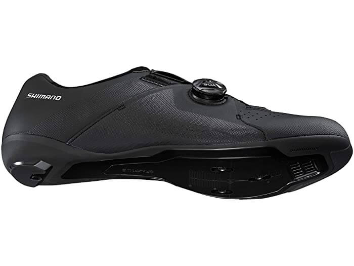 Shimano RC3 RC300 Synthetic Leather Mens Road Cycling Shoes Black - Size 44