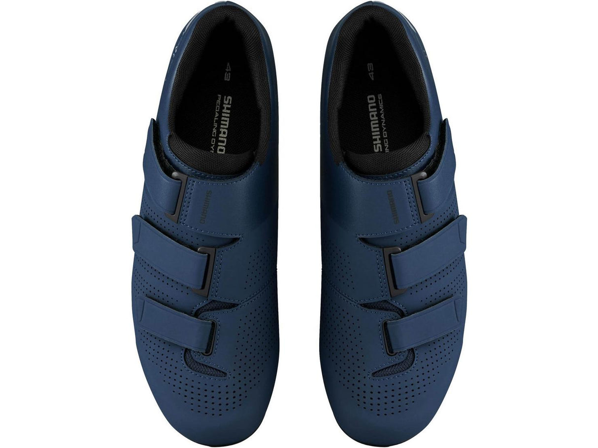 Shimano RC102 Mens Synthetic Straps Fastening Road Cycling Shoes Size 42 Navy