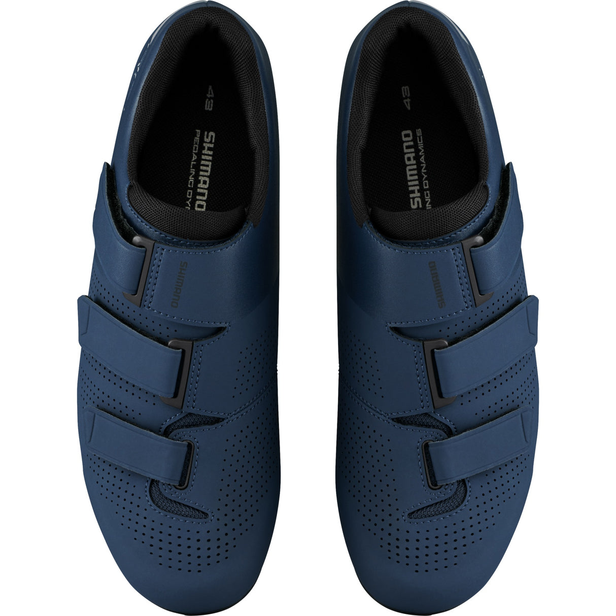 Shimano RC102 Synthetic Unisex Velcro Road Cycling Shoes Size 44 EU - Navy