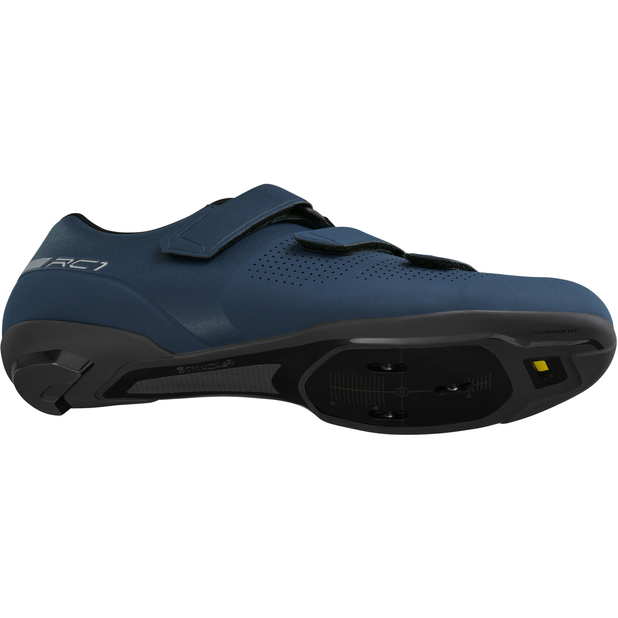 Shimano RC102 Synthetic Unisex Velcro Road Cycling Shoes Size 44 EU - Navy