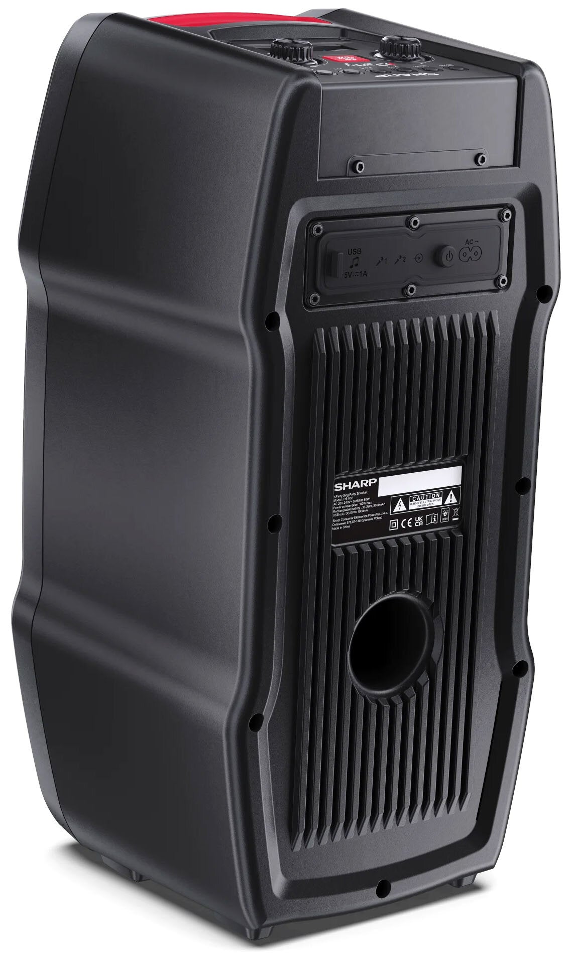 Sharp PS-932 XParty Sing 180W Bluetooth Rechargeable Party Speaker - Black