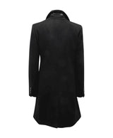 Marella Angel Wool Rich Single Breasted Tailored Women's Coat UK 10 - Black