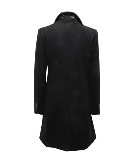 Marella Angel Wool Rich Single Breasted Tailored Women's Coat UK 10 - Black