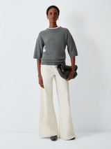 Marella Franz Cable Knit Wool Cashmere Blend Women's Jumper - UK S - Ivory