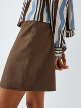 Marella Women's Rise Office Smart Casual Suede Mini Skirt - Brown - UK 10