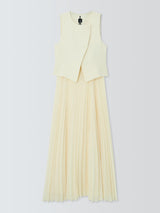 Marella Primo Wool Blend Sleeveless Women's Midi Dress UK 12 - Wool White