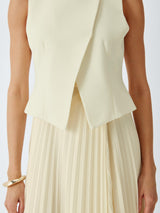 Marella Primo Wool Blend Sleeveless Women's Midi Dress UK 12 - Wool White