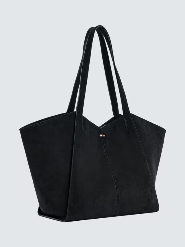 JW PEI Kiana Faux Leather Magnetic Closure Handbag Large Tote Bag - Black