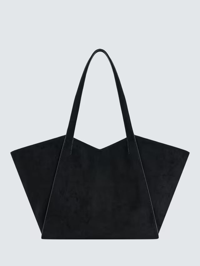 JW PEI Kiana Faux Leather Magnetic Closure Handbag Large Tote Bag - Black