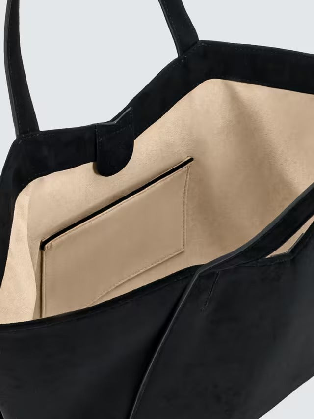 JW PEI Kiana Faux Leather Magnetic Closure Handbag Large Tote Bag - Black