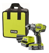 Ryobi 18V ONE+ Cordless 3 Speed Impact Wrench Starter Kit (1x2.0Ah) - Green - Kazoop 