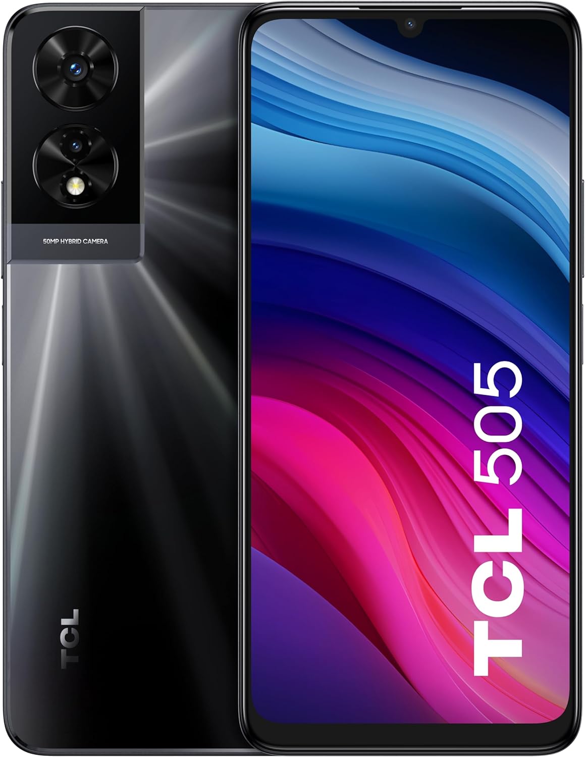 TCL 505 128GB 4G SIM-Free 6.7" Smartphone Dual-SIM Unlocked - Space Grey