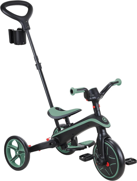 Globber 4-in-1 Explorer Foldable Trike with Adjustable Canopy 10M-5Yrs Green - Kazoop 