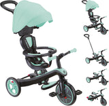 Globber 4-in-1 Explorer Toddler Trike/Balance Bike with Parent Handle - Mint
