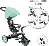 Globber 4-in-1 Explorer Toddler Trike/Balance Bike with Parent Handle - Mint
