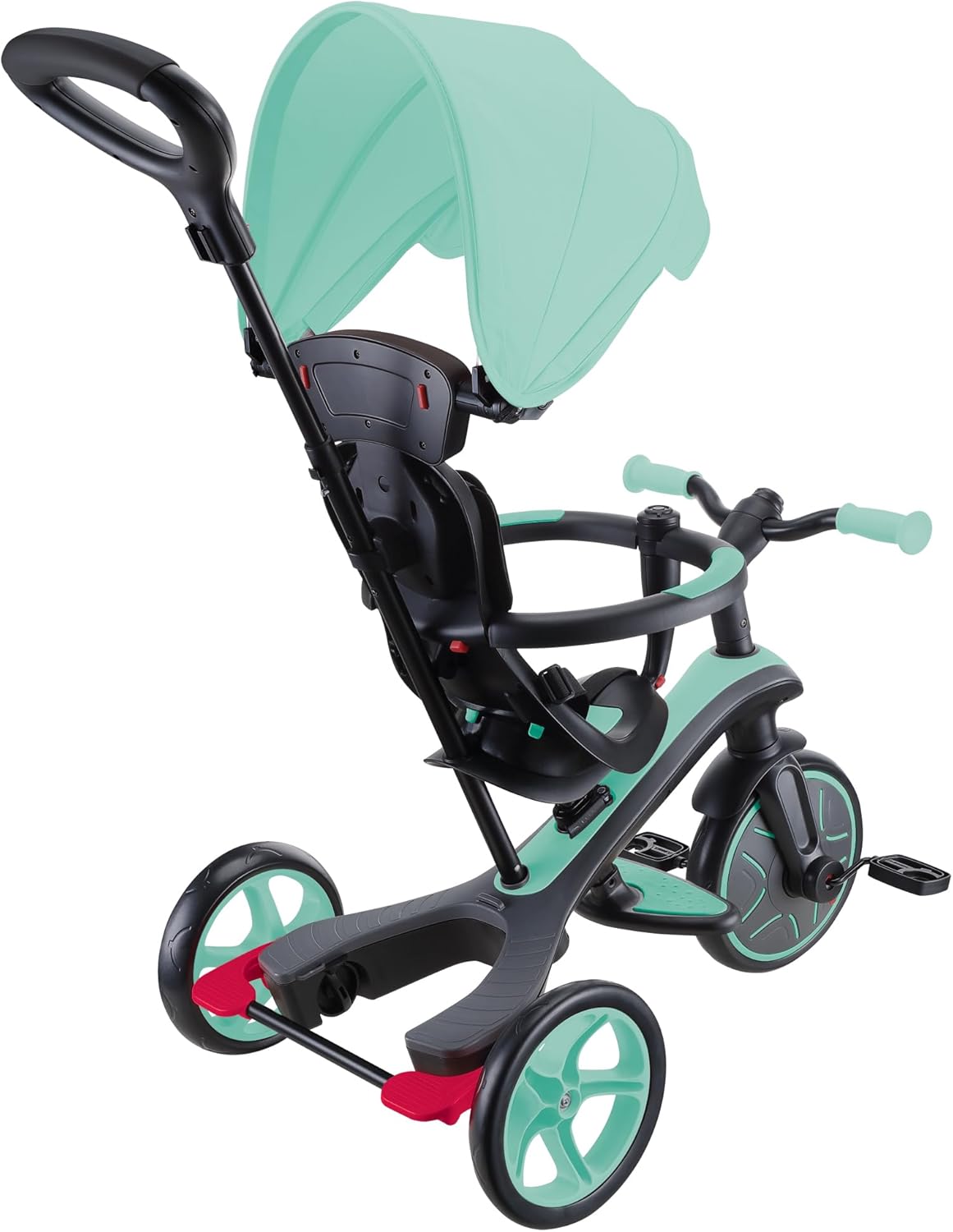 Globber 4-in-1 Explorer Toddler Trike/Balance Bike with Parent Handle - Mint
