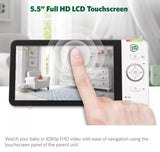 LeapFrog LF2936FHD 5.5" 1080p Full HD Touchscreen Wi-Fi Smart Baby Monitor - Kazoop 