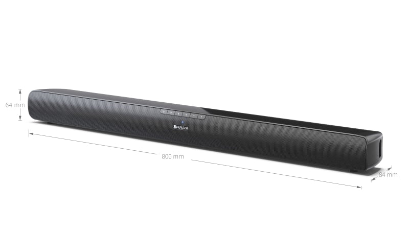 Sharp HT-SB100K 2.0 75W Soundbar with HDMI & Aux & Bluetooth 5.1 - Black