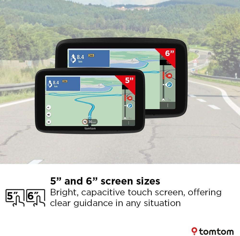 TomTom GO Classic Lite 5in GPS Europe Traffic Maps WiFi Car Sat Nav - Black