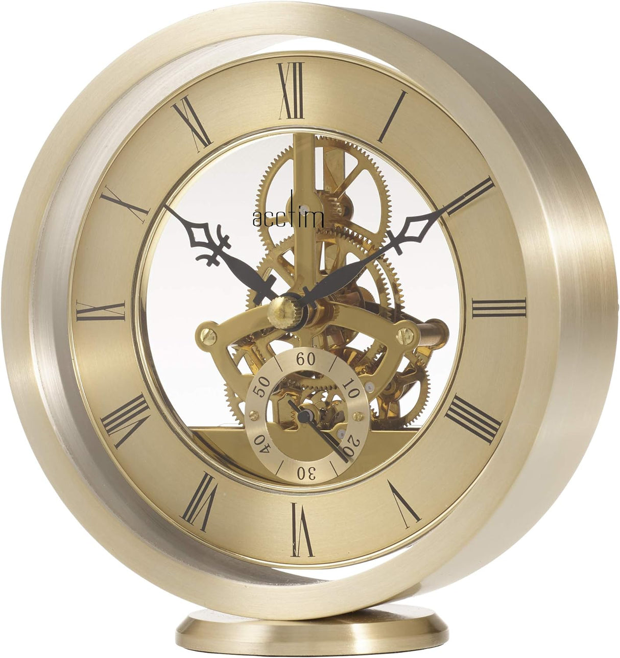 Acctim Millenden Skeleton Mantel Carriage Clock H14 x W13.2 x D6cm - Gold - Kazoop 