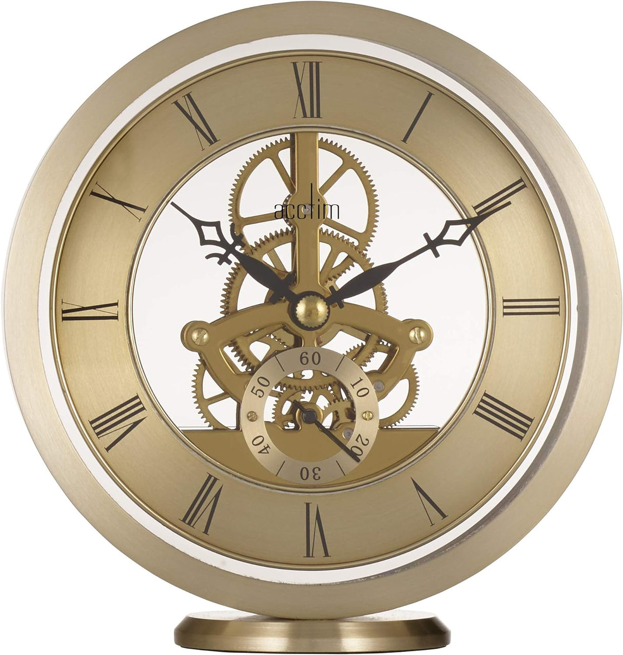 Acctim Millenden Skeleton Mantel Carriage Clock H14 x W13.2 x D6cm - Gold - Kazoop 