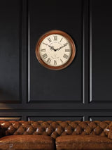 Acctim Towcester Lacock Radio Controlled Roman Numeral 39cm Wood Wall Clock - Kazoop 
