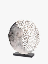 Libra Interiors Apo Reef Coral Aluminium Indoor Sculpture - Silver - Kazoop 