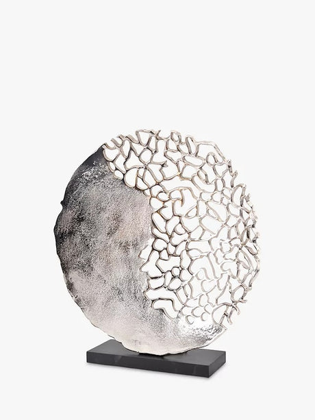 Libra Interiors Apo Reef Coral Aluminium Indoor Sculpture - Silver - Kazoop 