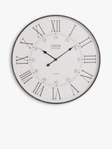 Libra Interiors Roman Numeral Round Wall Clock Dia.80cm - Antique Grey - Kazoop 