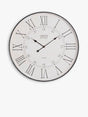 Libra Interiors Roman Numeral Round Wall Clock Dia.80cm - Antique Grey - Kazoop 