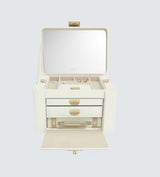 Stackers The Dulwich Belgravia Leather Jewellery Organiser Box - Cream/Mink