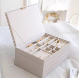 Stackers Supersize Large Jewellery Organiser Box Set of 3 - Taupe - Kazoop 