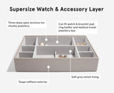 Stackers Supersize Large Jewellery Organiser Box Set of 3 - Taupe - Kazoop 
